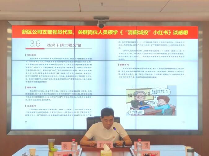 新區公司召開領導干部警示教育會